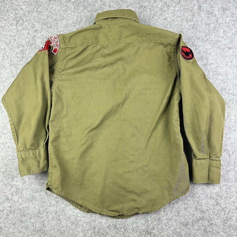 VTG BSA Boy Scouts of America Uniform Shirt Sanforized Boys 12 Regular 50s 60s* - Picture 7 of 13